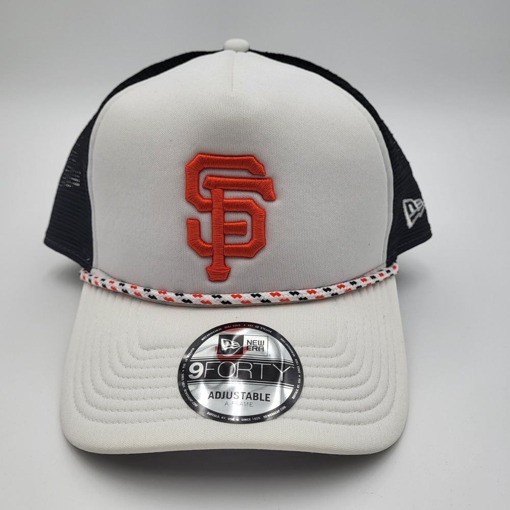 San Francisco Giants White New Era 9FORTY Court Trucker Adjustable‎ Snapback Hat